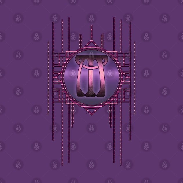 Purple Burlesque Glamour Monogram M Retro Vintage by designsbyxarah