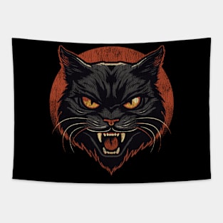 Vintage Black Cat II Tapestry