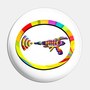 Rainbow - Raygun Circular Pin