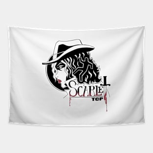 Scarlet TCP Transparent Single Sided Logo Tapestry