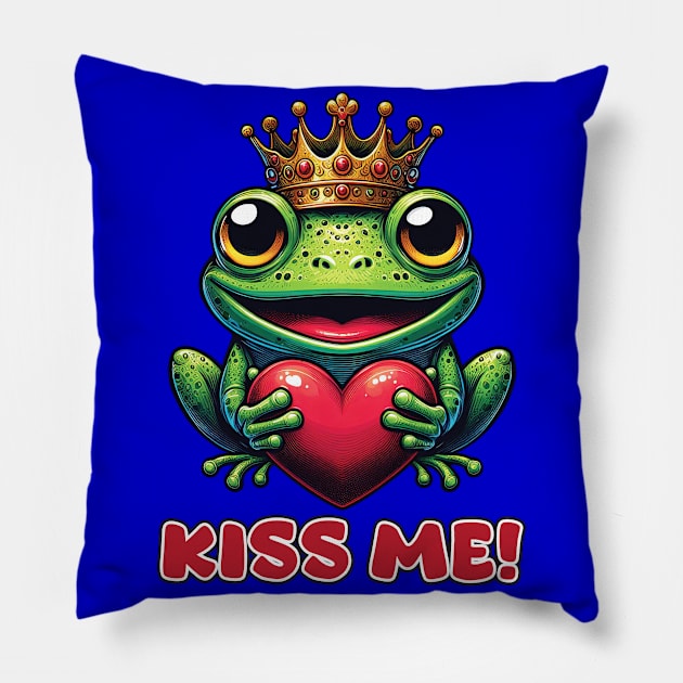 Frog Prince 44 Pillow by Houerd