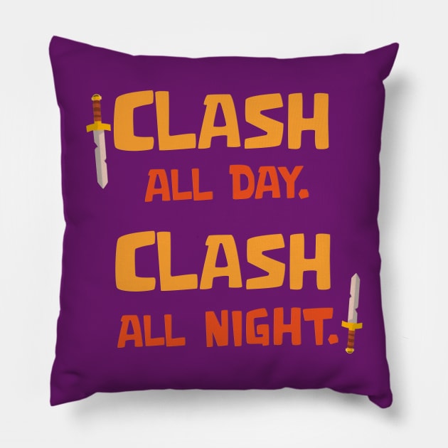 Clash All day Pillow by Marshallpro