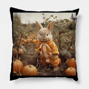 Easter Bunny And Pumpkins Pillow