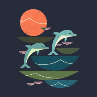 Sunset Dolphins T-Shirt