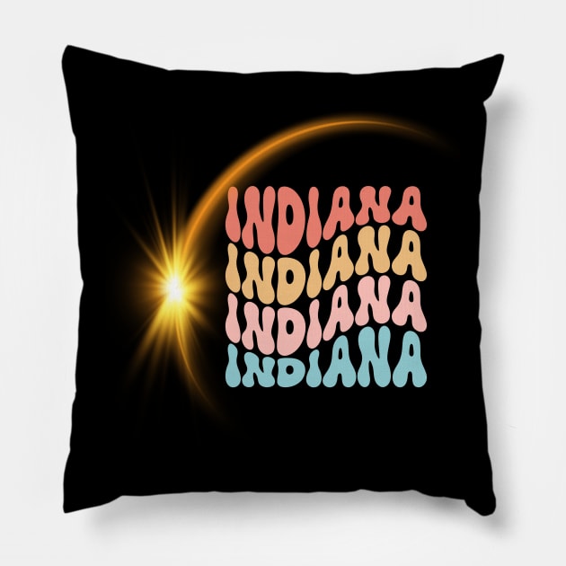 Indiana Total Solar Eclipse Pillow by Total Solar Eclipse