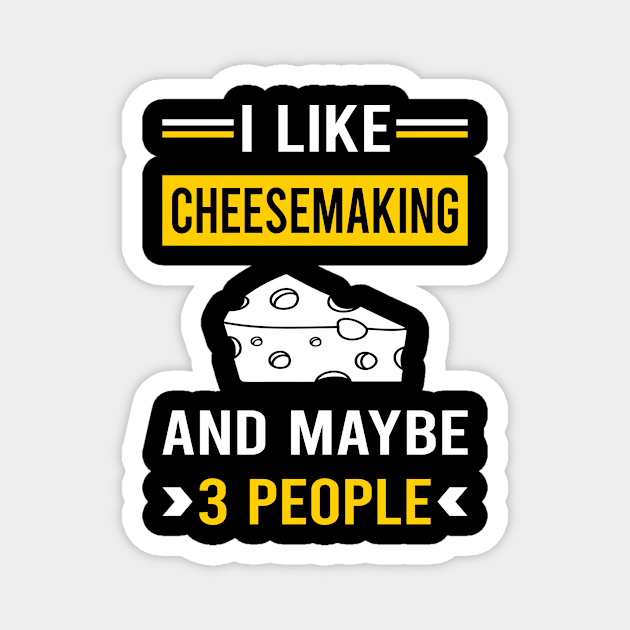 3 People Cheesemaking Cheesemaker Cheese Making Magnet by Good Day