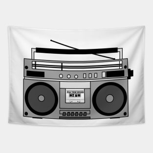 Retro Boom Box 'FILL THIS SPACE' Tapestry