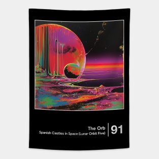 The Orb / Minimal Style Sci-Fi Graphic Artwork Tapestry