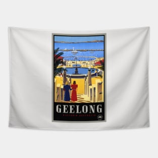 Geelong Australia Vintage Poster 1930 Tapestry