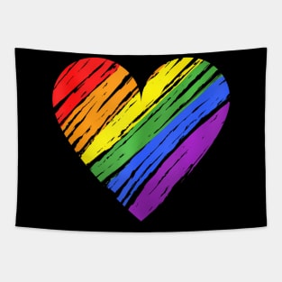 Rainbow Pride Lgbt Pride Lgbt Heart Tapestry