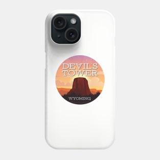 Devils Tower Wyoming Sunset Phone Case