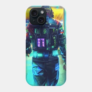 Cyberpunk player, back view Phone Case