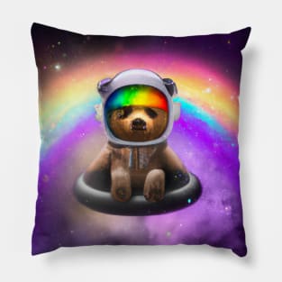 Space Rainbow Teddy Bear Astronaut Pillow