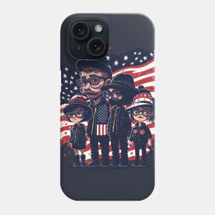 Patriotic American Family Phone Case