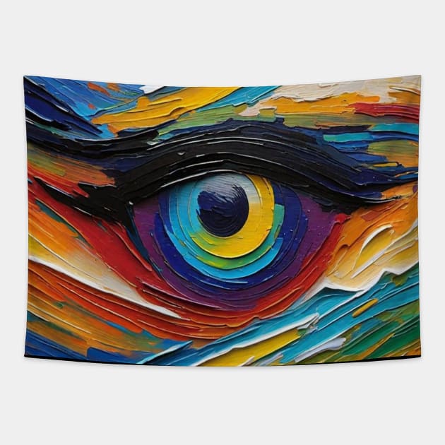 Colorful Eye Painting. Oil painting eye. Artsy colorful eye. Painting Lovers. Colorful Art. Colorful Paintings. Eye Art. Tapestry by Dmitry_Buldakov