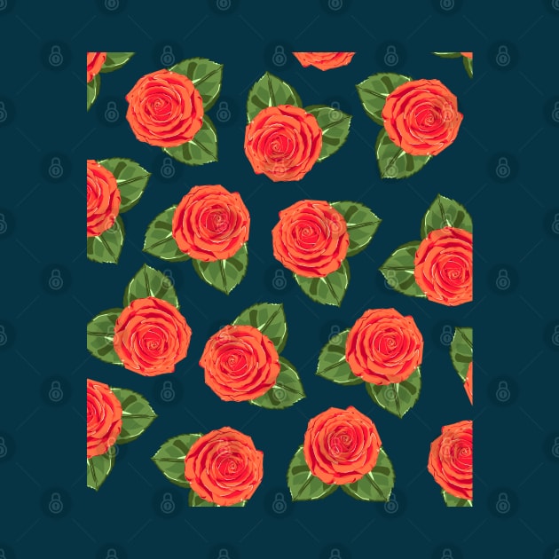 Rose Floral Pattern by OneThreeSix