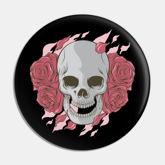 Love Skull Halloween Pin by attire zone