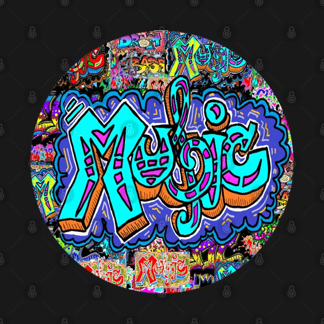 Music Spray Circle Pop art by LowEndGraphics