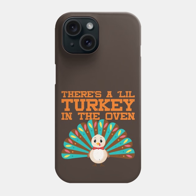 Funny Thanksgiving Pregnancy Announcement Phone Case by SiGo