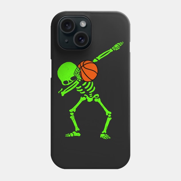 Halloween Dabbing Skeleton BASKETBALL T-Shirt Skeleton Dab Phone Case by vo_maria