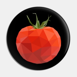 Tomato Low Poly Art Pin