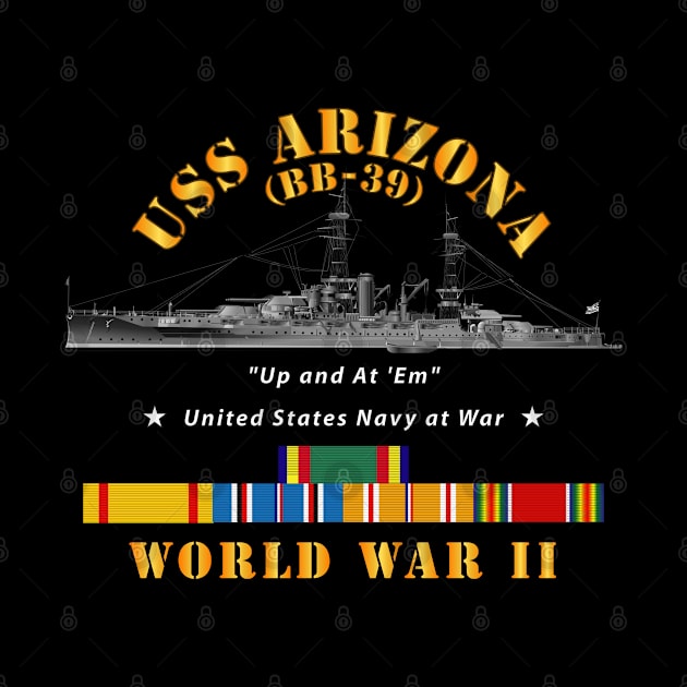 Battleship - USS Arizona WWII w SVC Ribbons by twix123844