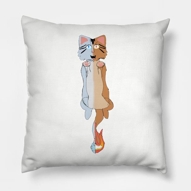 Icy hot cat Pillow by Spontaneous Koala