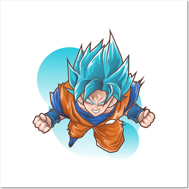  Goku SSJ Blue Anime Manga Canvas Art Poster and Wall