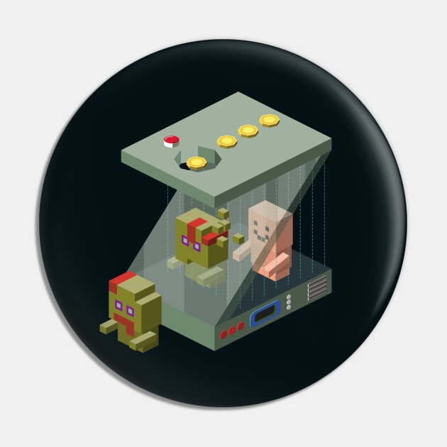 Isometric Zombificator - Zombie Maker Machine - Letter Z Pin by Gunes Ozcan