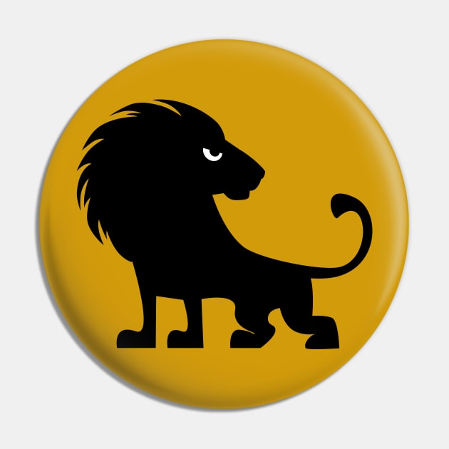 Angry Animals - lion Pin by VrijFormaat