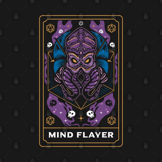 Mind Flayer Tarot Card by logozaste