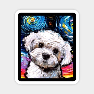 Maltipoo Night (Portrait) Magnet