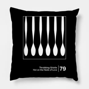 Throbbing Gristle / Minimalist Style Graphic Design Pillow