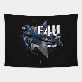 F4U Corsair Pilot Gift WW2 Warbird Tapestry