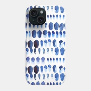 Indigo Watercolour Splodge Print Phone Case