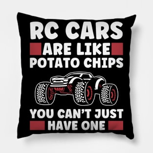 RC Cars are Like Poptao Chips Funny RC Car Racing Pillow