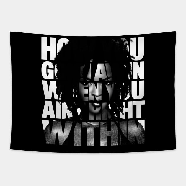 Lauryn Hill Fugees The Famous Vintage Retro Rock Rap Hiphop Tapestry by beckhamwarren