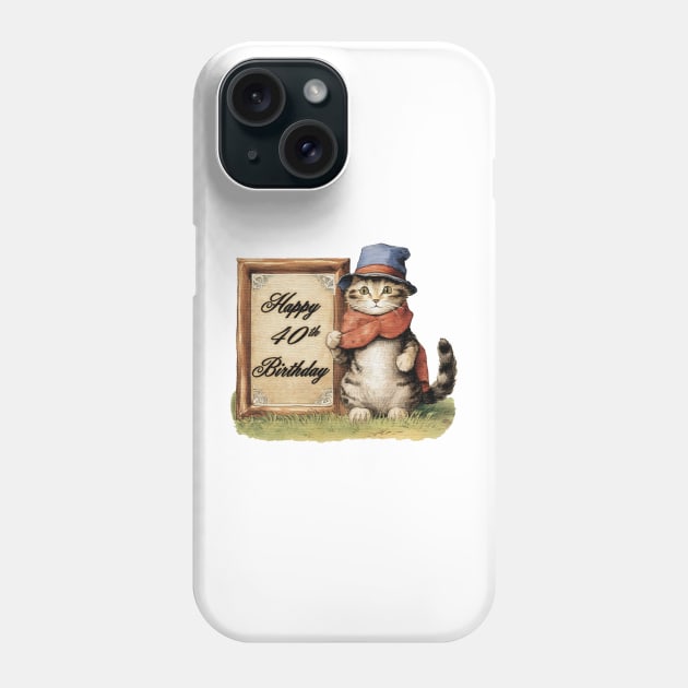 Happy 40th Birthday Phone Case by JnS Merch Store