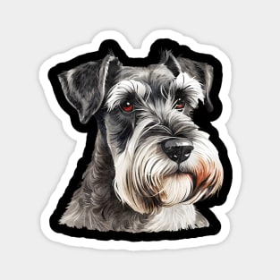 Schnauzer Sophistication Tee Triumph Extravaganza for Canine Admirers Magnet