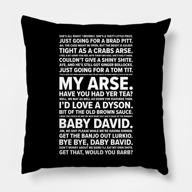 Royle Family Quotes Pillow by barberdesigniow