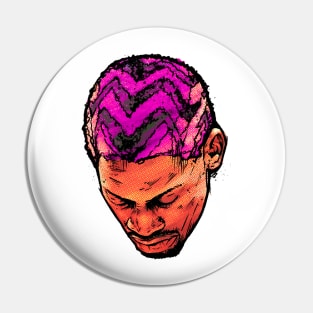 Dennis Rodman Comic Head Pin