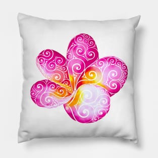 Swirly Plumeria Pillow