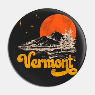 Vintage State of Vermont Mid Century Distressed Aesthetic Pin