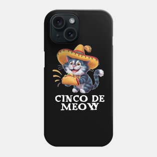 Cinco De Meow Funny Cat De mayo Fiesta  Taco Cat Cute Phone Case