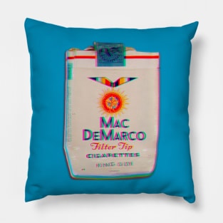 Mac DeMarco Vintage Cigarette Pack Glitched Pillow