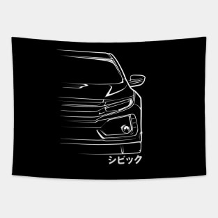 Civic FK8 Type R Silhouette. Tapestry