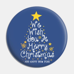 Merry Christmas Tree - We Wish You A Merry Christmas Pin