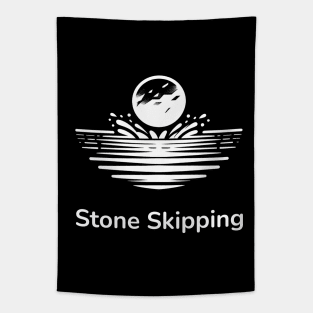 Stone Skipping Skimming Tapestry