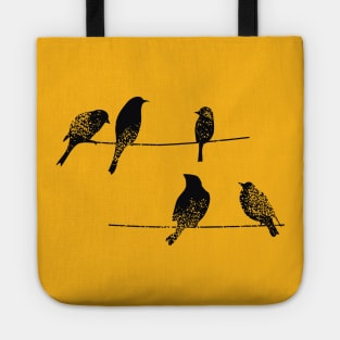 Birds on a wire Tote