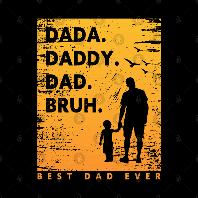 Dada Daddy Dad Bruh Best New Dad Father's Day Vintage Funny Father by Benzii-shop 